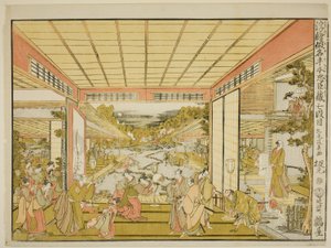 Act VII (Shichidanme), from the series "Perspective Pictures of the Storehouse of Loyal Retainers (Uki-e kanadehon Chushingura)"