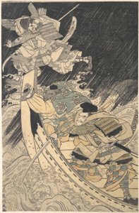 Minamoto Yoshitsune and His Retainer, the Monk Benkei..., late 18th century