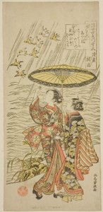 No. 5: Noda River in Mutsu Province, from the series "Six Jewel Rivers of the Floating World" by Kitao Shigemasa