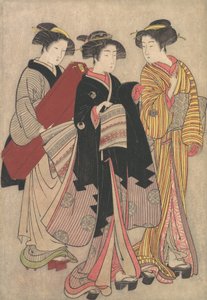 Two Geishas Out Walking