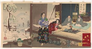 Chushingura, Yuranosuke in retirement by Kiyochika Kobayashi