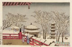 The Sensoji Temple in the Snow