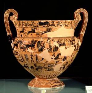 Side B of the Francois Vase, made by Ergotimos c.570 BC