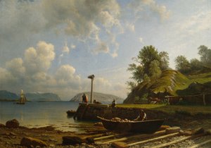 Coast Landscape with Houses