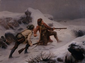 Reindeer Hunt by Knud Bergslien