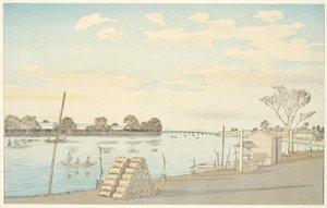 Fuji-view Ferry, the River Ōkawa by Kobayashi Kiyochika