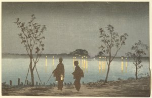 Night on the Sumida River by Kobayashi Kiyochika