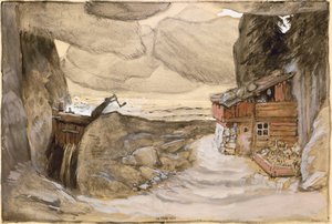 Stage Design for the Opera Der Bergsee by Julius Bittner, 1910-1911