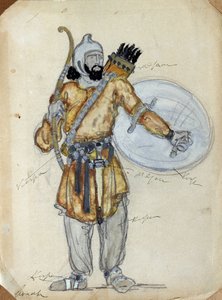Costume Design for the Opera Prince Igor by A. Borodin by Konstantin Alekseevich Korovin