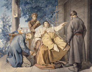 Landlord and his Serfs, 1853 by Konstantin Alexandrovich Trutovsky