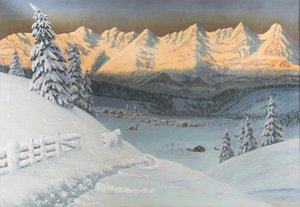 Winter Landscape by Konstantin Alexandrovich Veshchilov