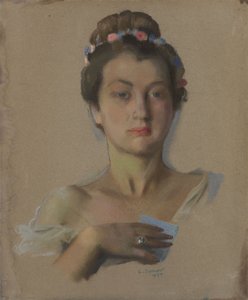 Portrait of Alexandra Levchenko by Konstantin Andreevic Somov