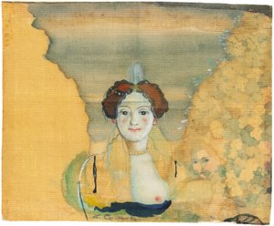 Young Lady with a Garden Beyond by Konstantin Andreyevich Somov