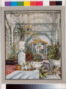 The Winter Garden of Empress Alexandra Fyodorovna by Konstantin Andreyevich Ukhtomsky