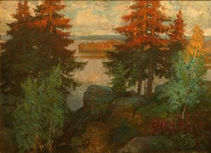Autumn Landscape by Konstantin Ivanovich Gorbatov