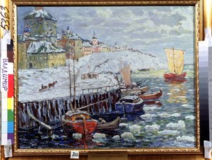 Embankment in an Old Russian Town by Konstantin Ivanovich Gorbatov