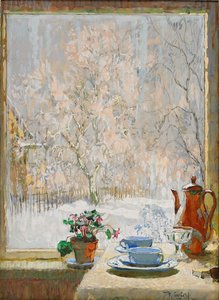Through the Window in Winter by Konstantin Ivanovich Gorbatov