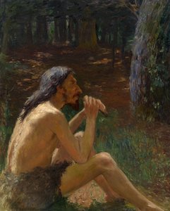 Caveman Playing the Flute