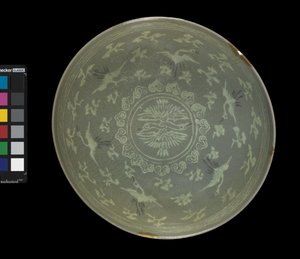 Bowl with cranes and clouds, c.1150-1200 by Korean School