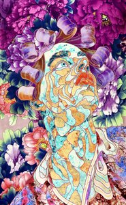 Colorful Floral Portrait by Kostyantin Malginov