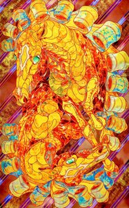 Golden Mosaic Horses by Kostyantin Malginov