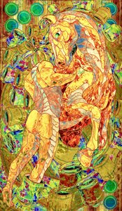 Mosaic Horse Embrace