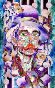 Vibrant Cubist Portrait by Kostyantin Malginov