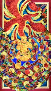 Vibrant Golden Swirl by Kostyantin Malginov