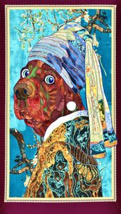Whimsical Pearl Earring Dog
