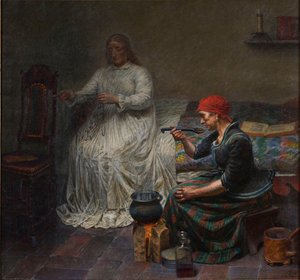 Leonora Christina in the Blue Tower. Cooking Porridge