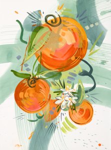 Vibrant Orange Blossoms by Kristin Cronic