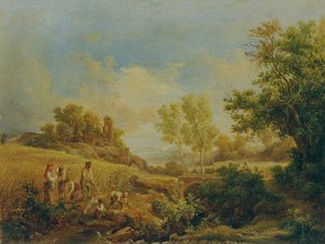 Landscape with Hay Harvest