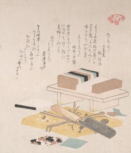 Seaweed Food and Kitchen Utensils, 19th Century by Kubo Shunman