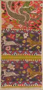 Tigers Chasing Deer, with Dragon by Kubo Shunman