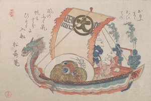 Treasure Boat Takara-bune with Three Rats, 1816, year of the rat