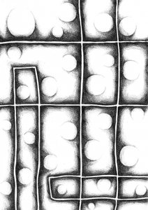 Abstract Shaded Spheres Grid