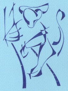 Graceful Blue Monkey by Kulik