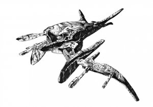 Intricate Sci-Fi Spaceship