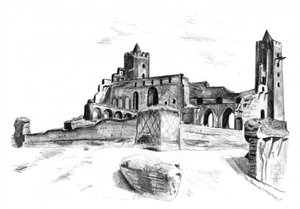 Medieval Fortress Sketch by Kulik