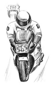 Motorcycle Race Sketch
