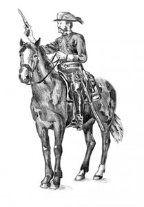 Mounted Officer with Pistol