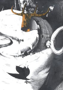 Mysterious Antlered Figure by Kulik