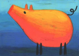 Oil Crayon Animal Art Drawing Sketch 52 by Kulik