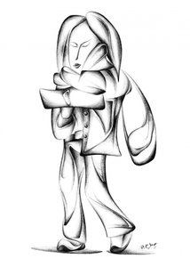 Pensive Abstract Woman