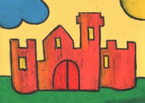 Playful Castle Drawing