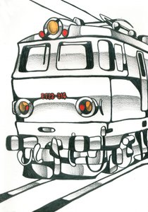Stylized Electric Train