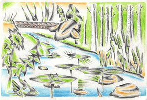 Stylized River Landscape by Kulik