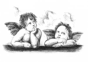 Thoughtful Cherubs Drawing