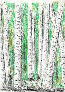 Vibrant Birch Forest by Kulik