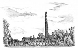 Vintage Factory Sketch